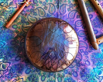 Enso Drum 432hz E minor 30cm/12" Tunable steel tongue drum
