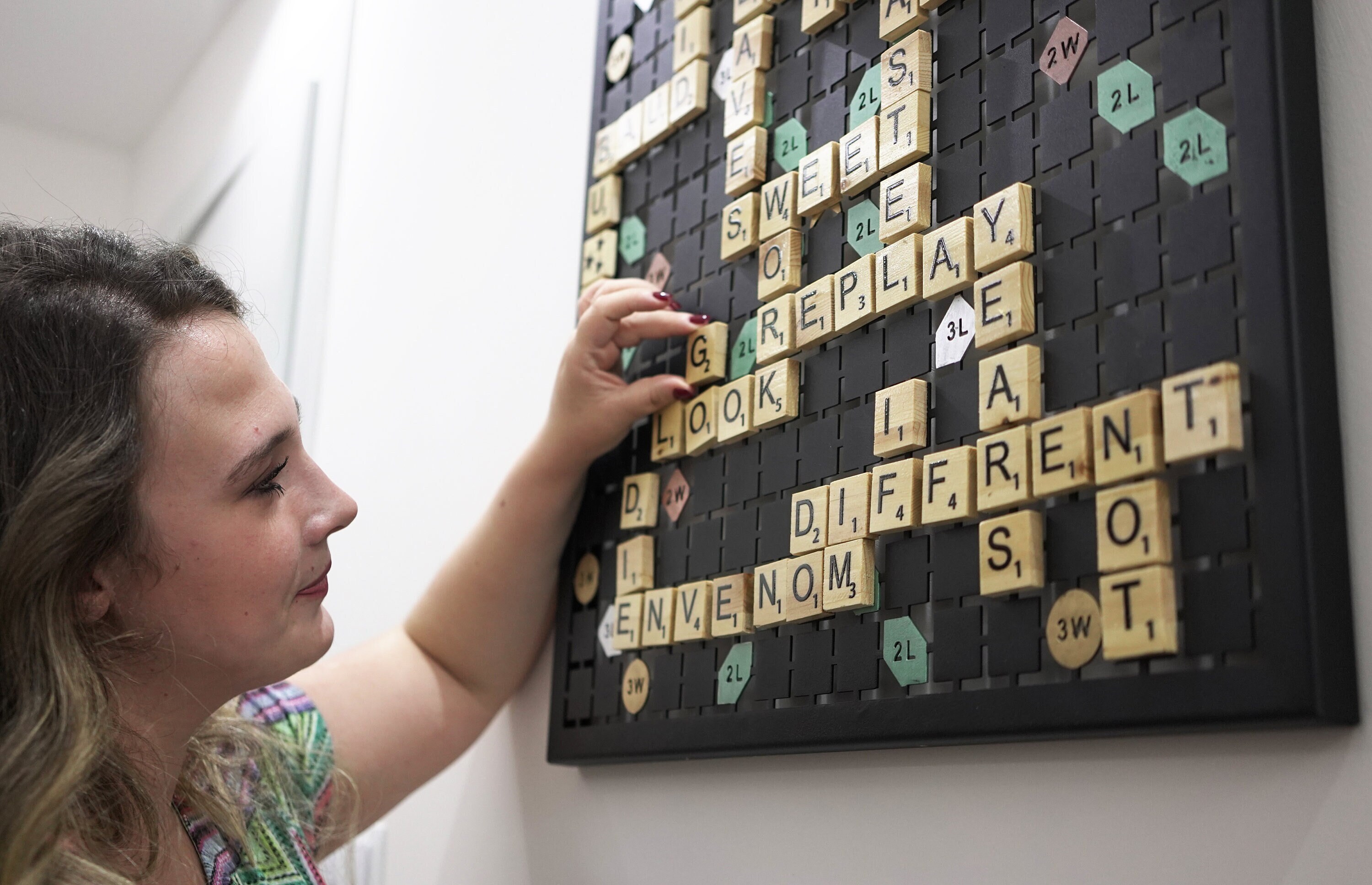 Metal Wall Art Decor Scrabble Game Board Play Wall and Table Etsy