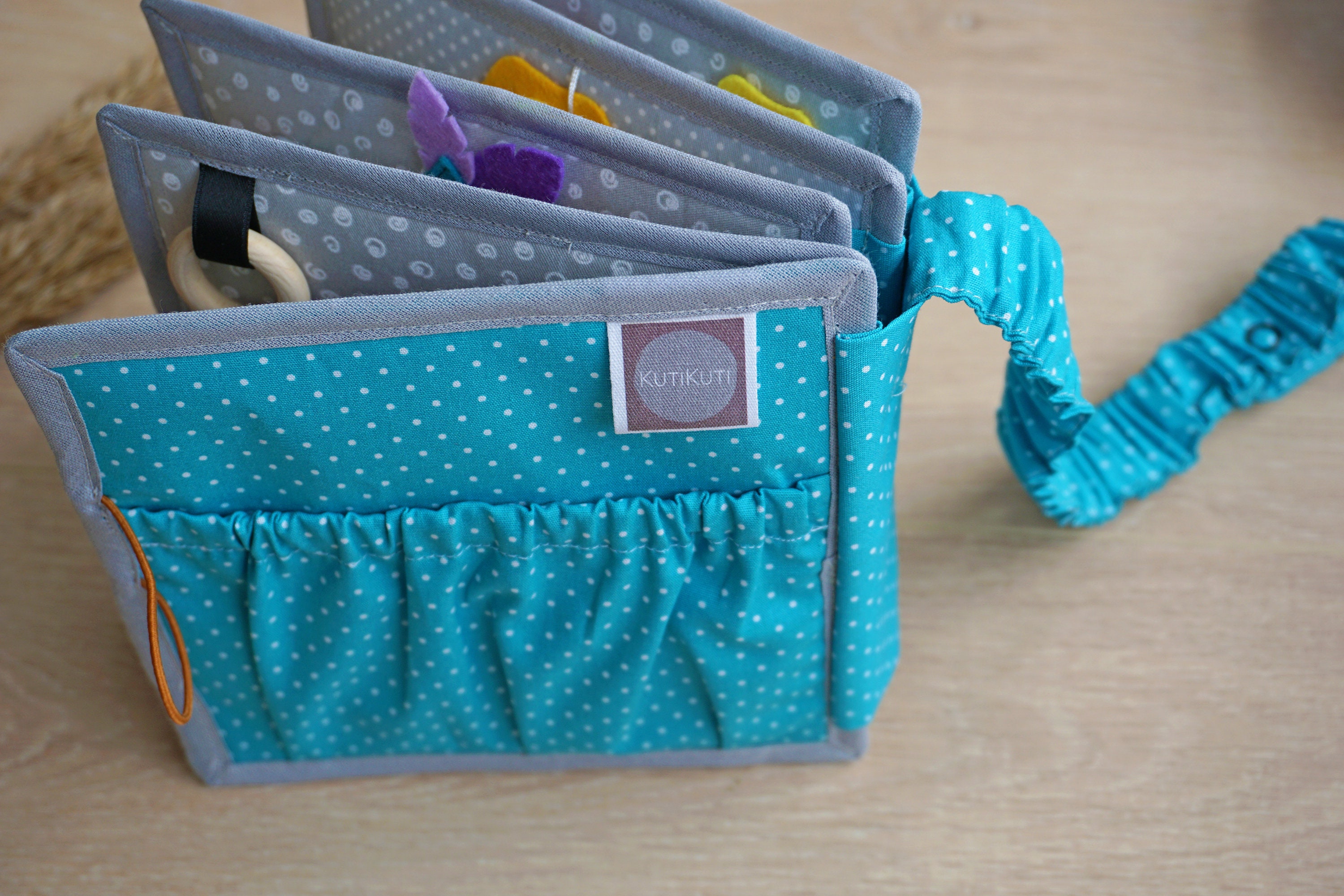 8pages with attachable handle quiet book for babies and Etsy