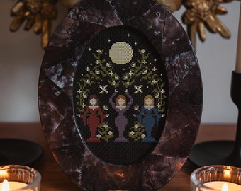 Halloween-Strickmuster / Digitaler Download / Winter / Hexe / Pagan / Gruselige Kunst