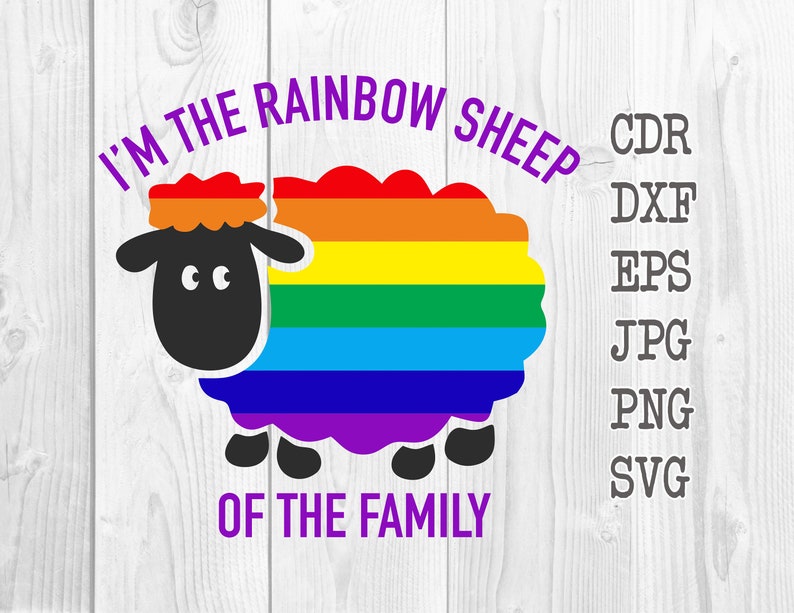 Download I'm the rainbow sheep of the family svg quote gay pride | Etsy