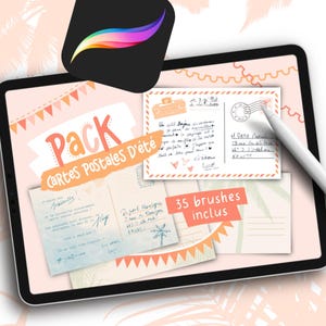 Cartes postales d'été Procreate Brushes