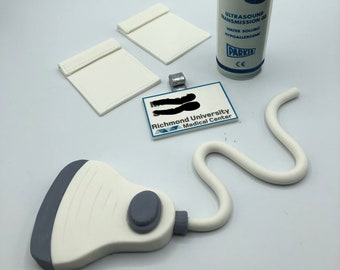 Conjunto de enfeites para bolo com tema de técnico de ultrassom – Decoração artesanal para celebrações médicas