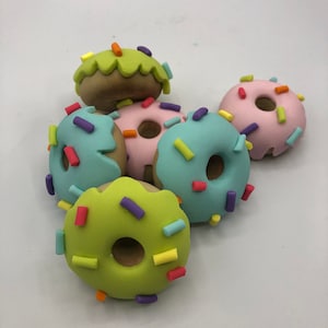 Donut - small donut - cupcake topper - cupcake decoration - donut theme - donut party - doughnut - fondant doughnut