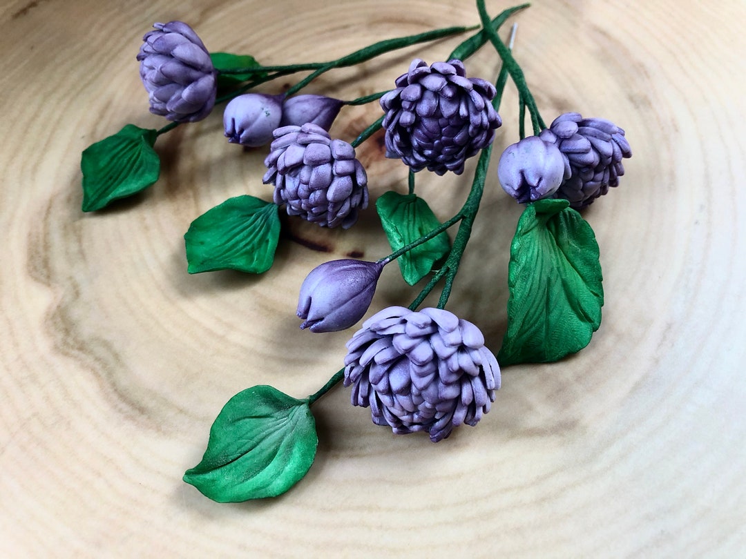 Fondant Chrysanthemum Fondant Topper Edible Flower Cupcake Decoration