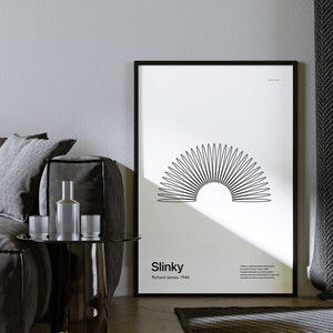 Downloadable minimalist Poster Printable Wall Art Print Housewarming Gift, Printable Poster, Digital Download, downloadable print, Slinky