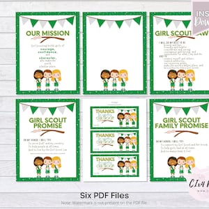 Scouts | Bundle | Juniors | Printable | Information Flyers | Thank You Card| ---INSTANT Digital Download---