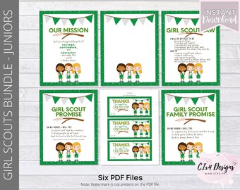 Scouts | Bundle | Juniors | Printable | Information Flyers | Thank You Card| ---INSTANT Digital Download---