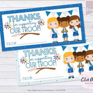 Girl Scouts | Thank You Card | Daisies | Printable | NOT Personalized | ---INSTANT Digital Download---
