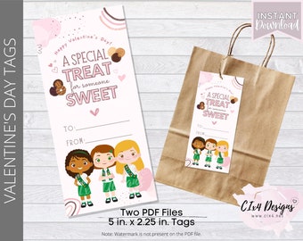 Scout Juniors | Valentine's Day Tags | A Special Treat For Someone Sweet | Printable | ---INSTANT Digital Download---
