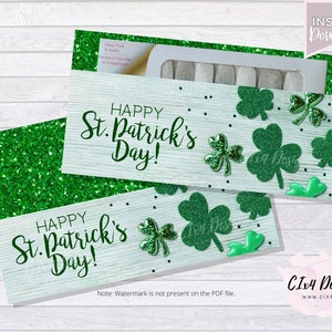 St. Patrick&#39;s Day | Gift Envelope for Nail Polish Strips, Gift Certificate, or Money | 2 PDF files ---INSTANT Digital Download---