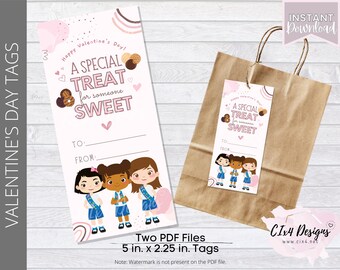 Scout | Daisies - Version 2 | Valentine's Day Tags | A Special Treat For Someone Sweet | Printable | ---INSTANT Digital Download---