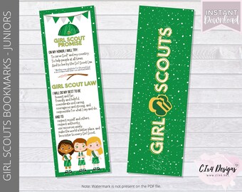 Girl Scout Promise and Law Printable Bookmarks - Etsy