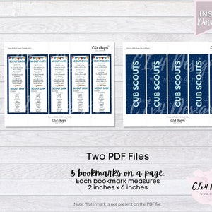 Scouts Bookmark Printable Scout Oath Scout Law INSTANT Digital Download ...