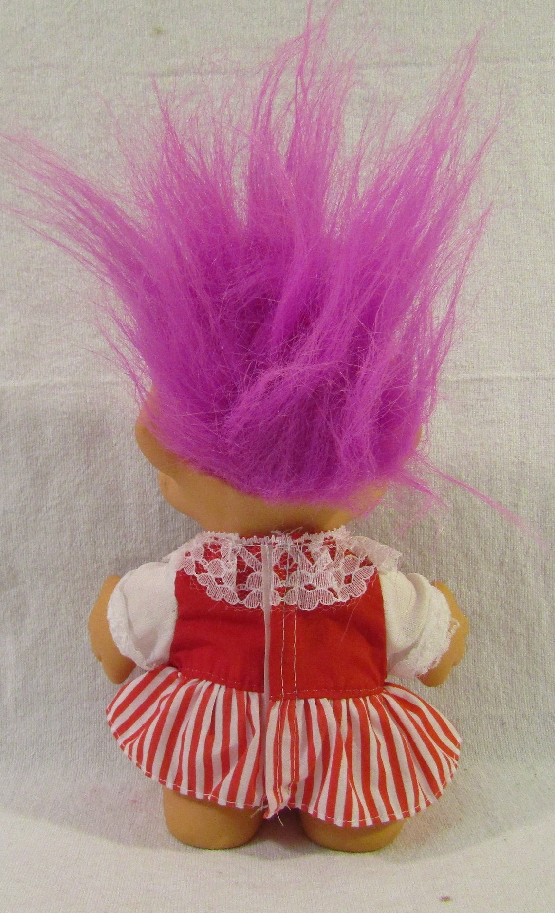 Vintage 1991 ITB Purple Hair Troll Doll Blue Eye Candy Striper Etsy