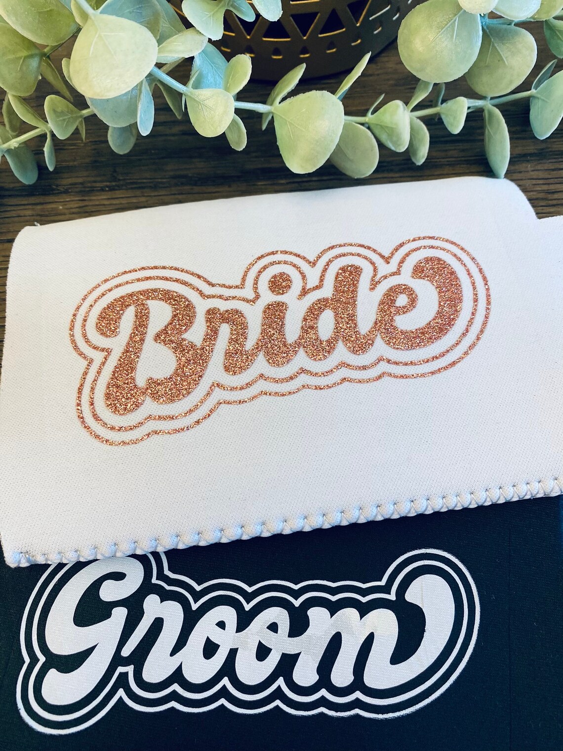 Bride Koozie Groom Koozie Bride Groom Bachelorette Etsy