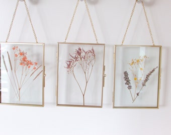 Droge bloem frame Pampas gras boeket muur decor kunst Trockenblumenstrau Trockenblumen metalen achtergrond frame decor hangende plant