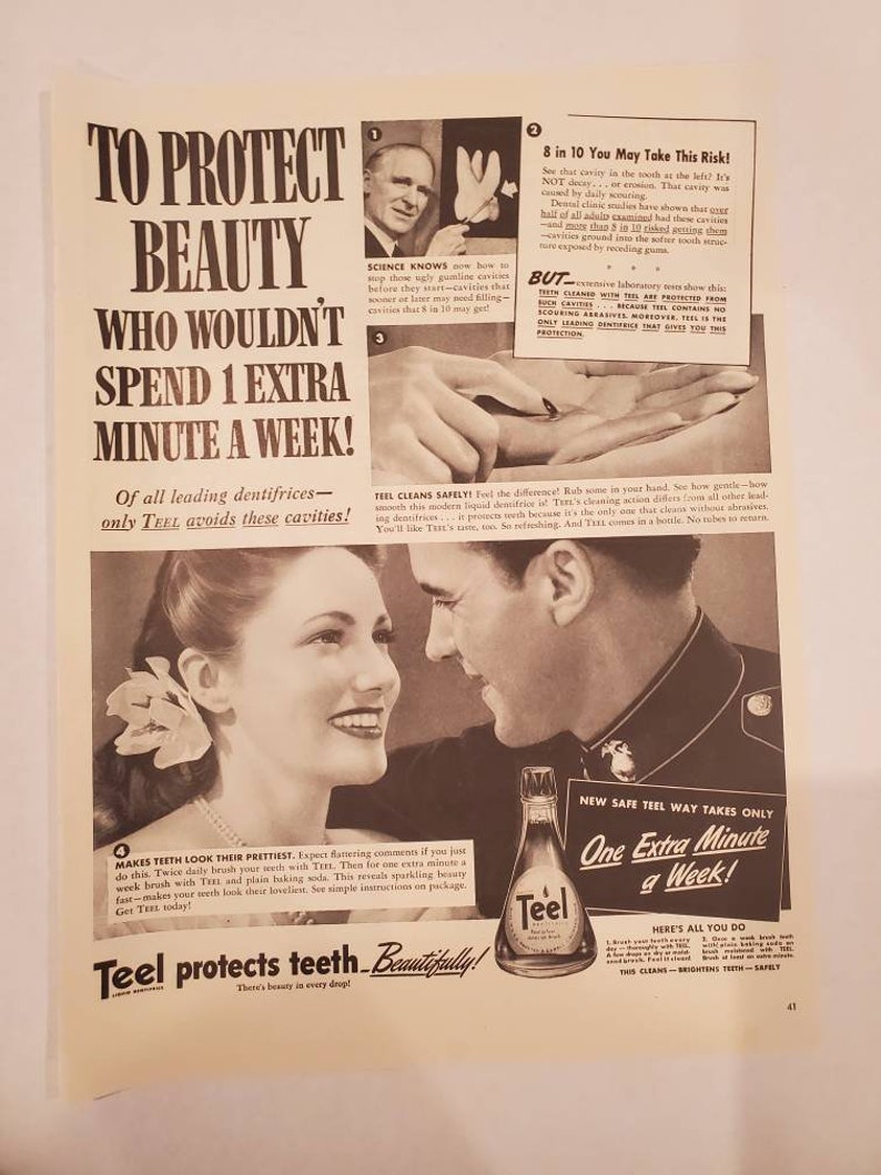 1944 Vintage Teel LIFE magazine ad