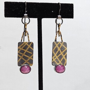 RUBY ON GOLD Crosshatch Sterling Silver Earrings