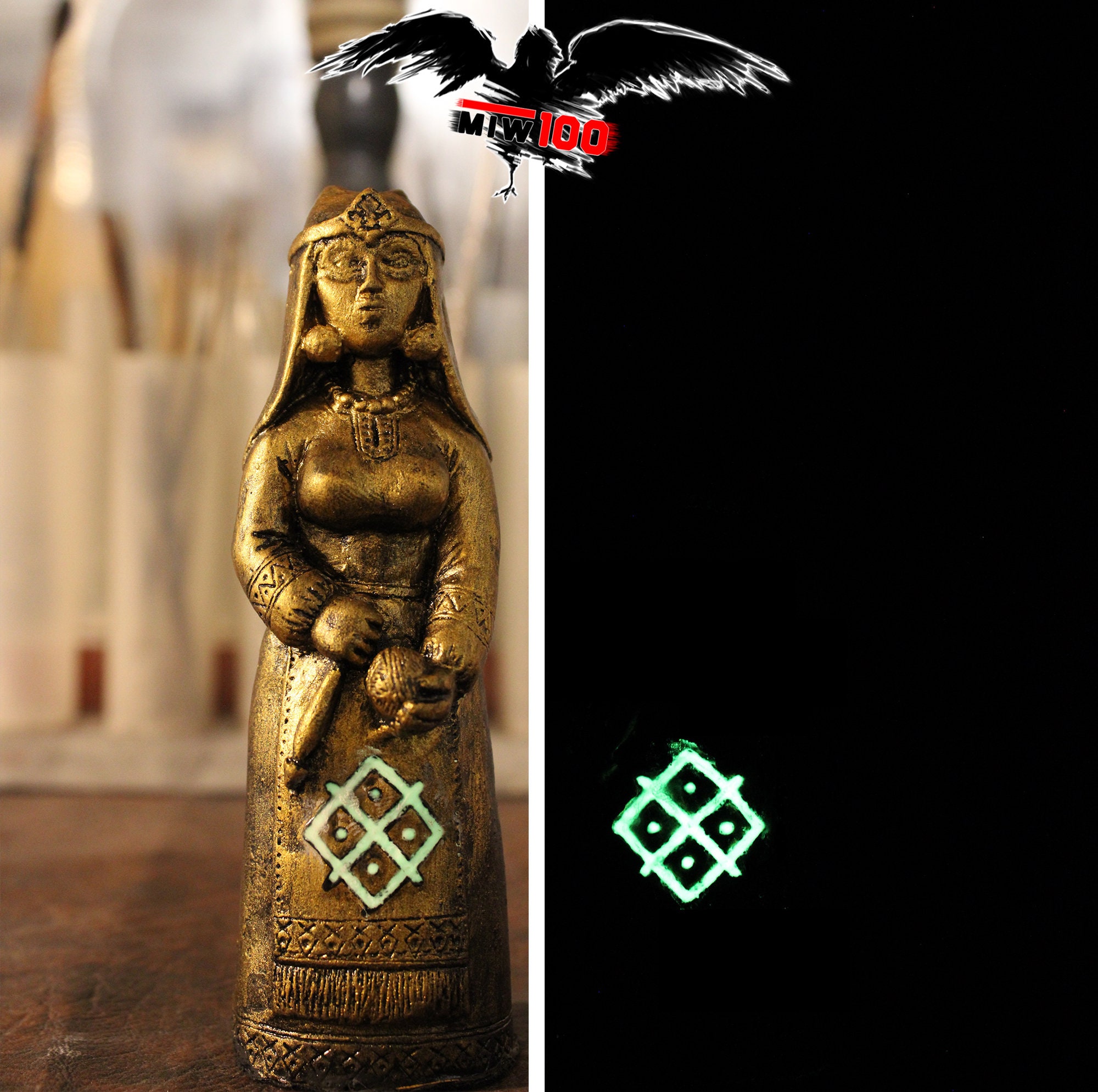 Makoche Goddess Of Destiny And Magic At Slavs Glowing Coat Etsy