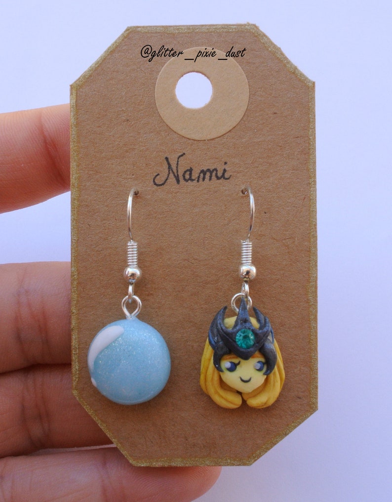 only commission! Nami inspired fanart LOL earrings