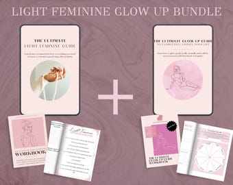 Light Feminine Glow Up Bundle | Ebooks & Printable Workbooks