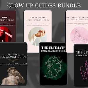 The Ultimate Glow Up Bundle | Glow Up Guide | Dark Feminine | Light Feminine | Femme Fatale | Old Money | Dark Academia | Glow Up Journal