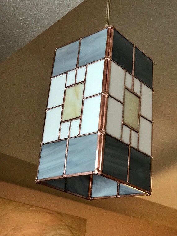 Leaded glass store pendant light