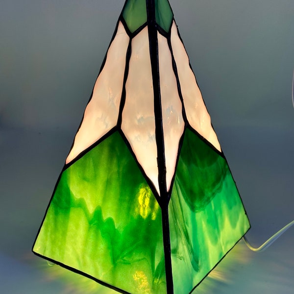 Modern Stained Glass Lamp Etsy