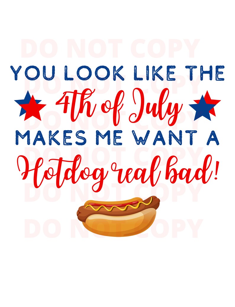 4th of July l Hot Dog l PNG Digital Download Sublimation Etsy