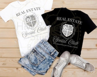 IMMOBILIEN SOCIAL Club - Png Digital Download - Dtf Siebdruck Sublimationsdesign Grafik