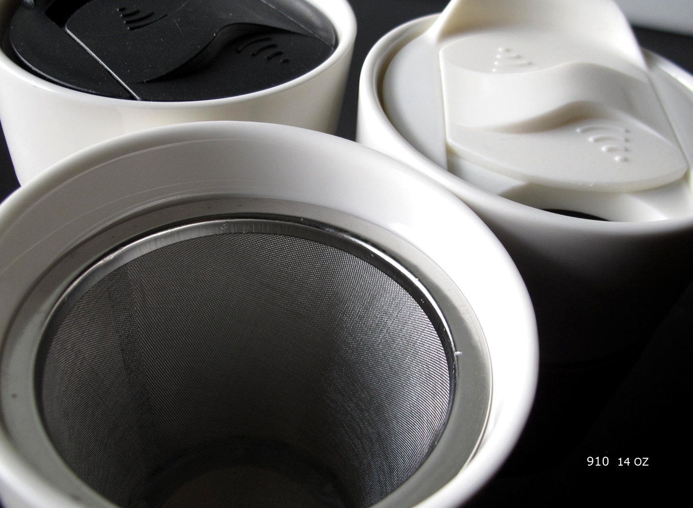 Ceramic Travel Mug With Infuser Tea Infuser Tea Travel Mug Etsy