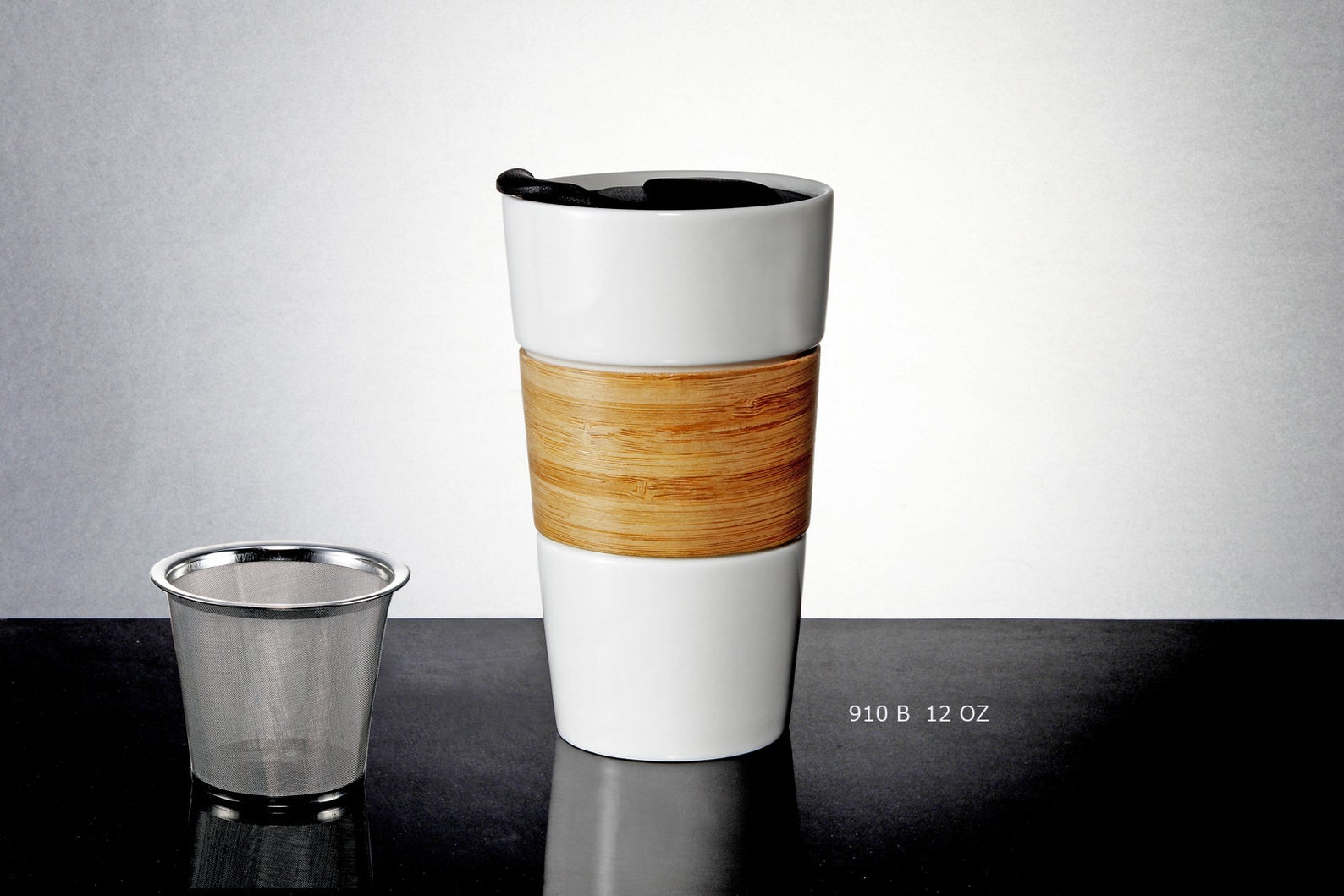 Ceramic Travel Mug With Infuser Tea Infuser Tea Travel Mug Etsy