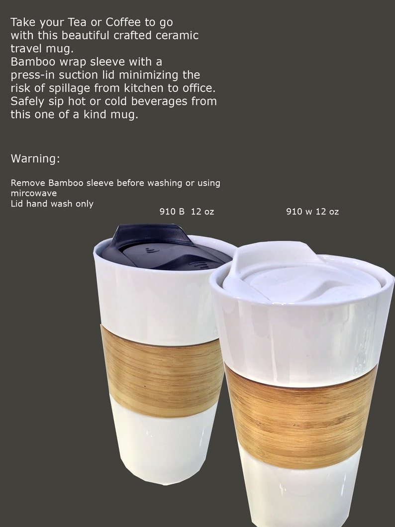 Ceramic Travel Mug With Infuser Tea Infuser Tea Travel Mug Etsy