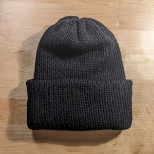 Black Rainbow Reversible Double Layer Knit Beanie - S/M