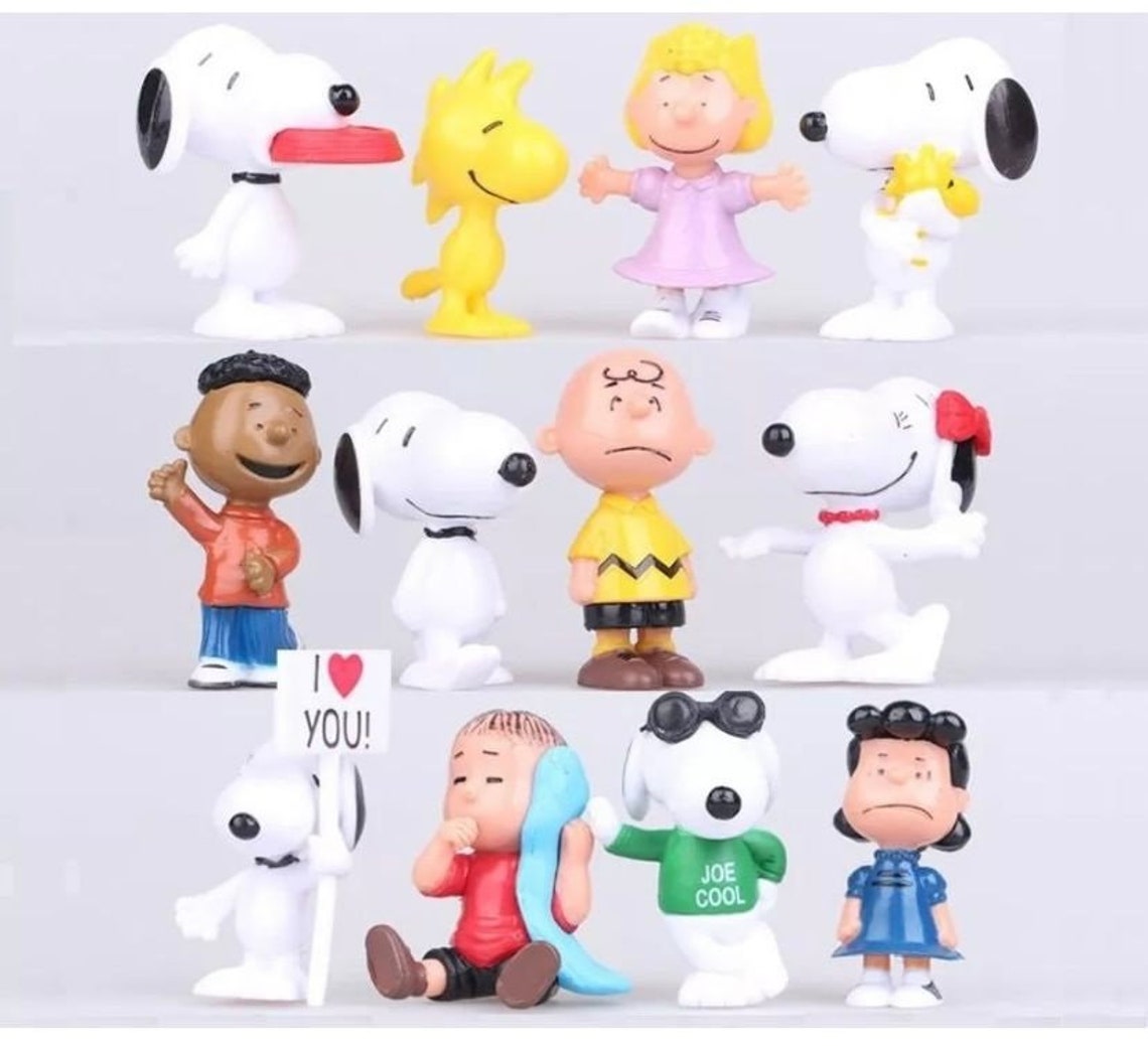 Snoopy Party Favor Cake Topper Birthday Peanuts Charlie Brown Etsy