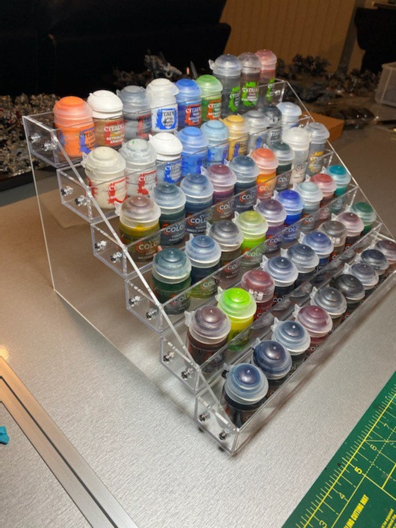 Six 6 Tier Modular Paint Rack Acrylic Paint Storage Etsy
