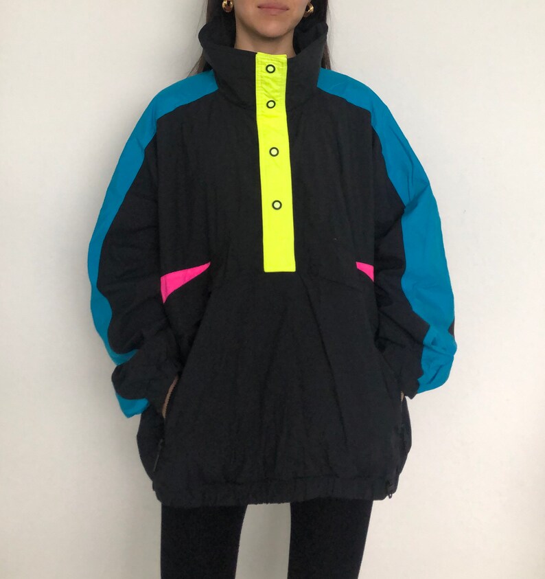 Vintage jacket vintage transitional jacket color block jacket vintage windbreaker image 2