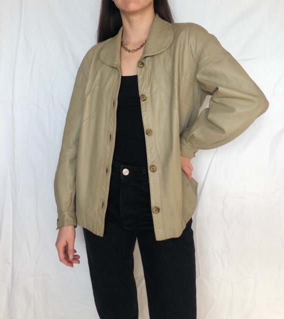 Vintage leather shirt vintage leather jacket