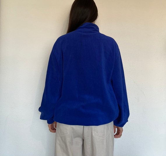 Vintage Fila fleece sweatshirt blue sweater jumpe… - image 4