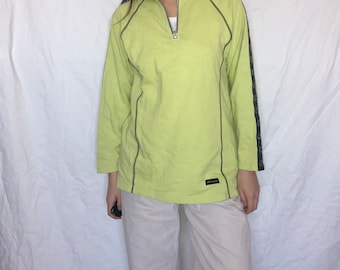 Vintage Champion zip up shirt jumper sweater pullover Size M