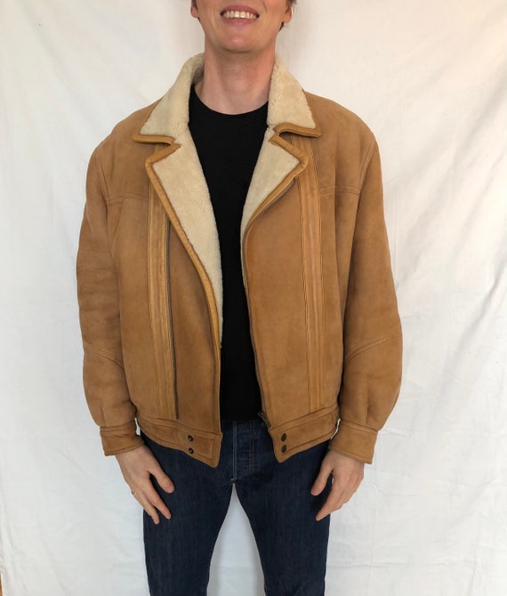 Vintage shearling jacket vintage lambskin jacket v