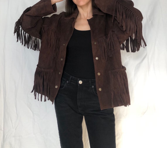 Vintage fringe jacket western style vintage jacket