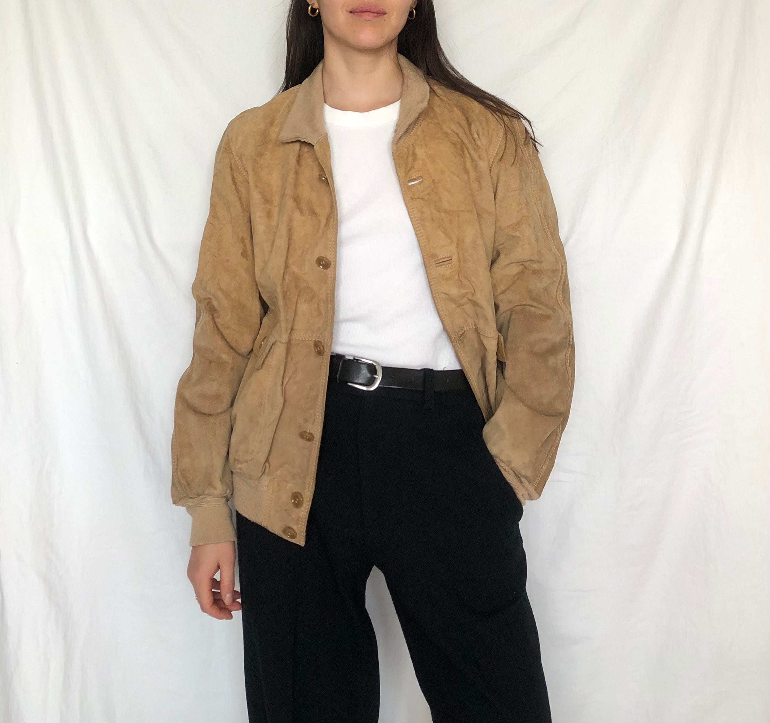 Blouson Bomber En Cuir De Vache – Marque Document – Taille L – Occasion Très Bon état (porté 2-3 Fois)