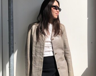 Vintage Max&Co leather coat classic coat size M