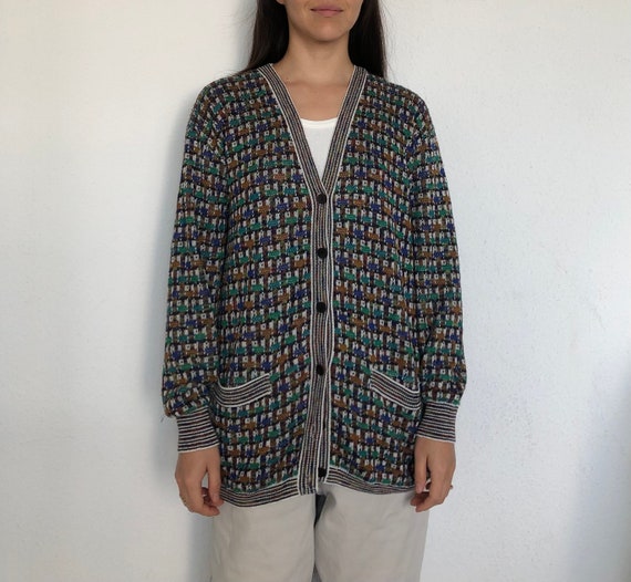 Buy Vintage Missoni Sport Cardigan Vintage Missoni Crazy Pattern 