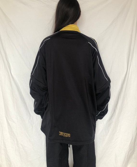 Vintage Kappa Track Jacket Sweatshirt Black Yellow Zip up Pullover Jacket Size XL Etsy Ireland