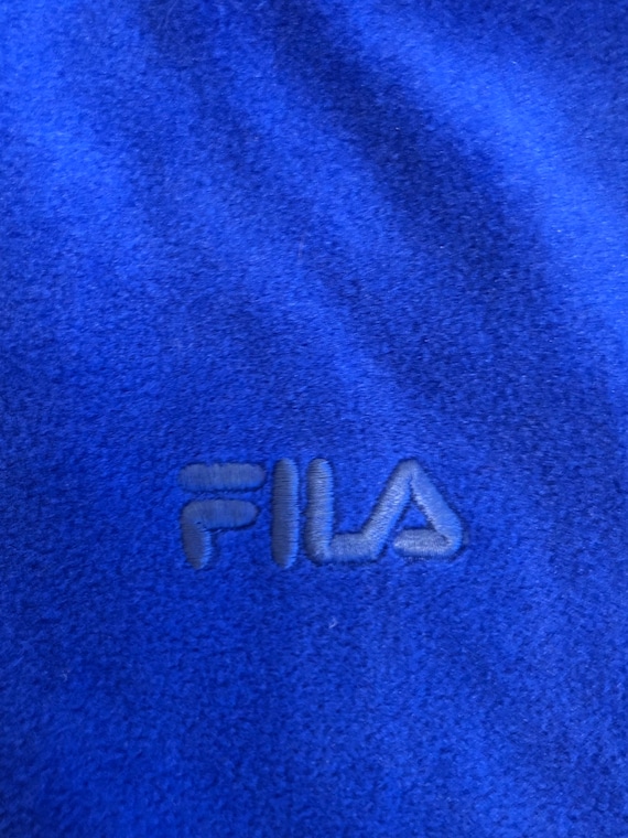 Vintage Fila fleece sweatshirt blue sweater jumpe… - image 5