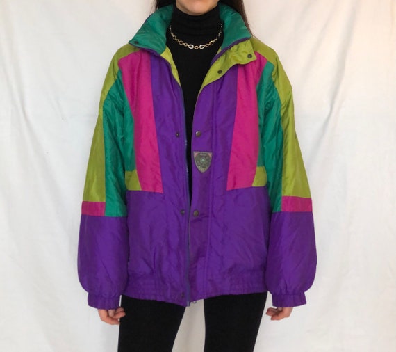 Vintage ski jacket vintage winter jacket color blo