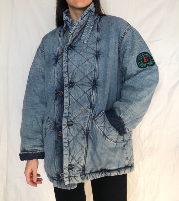 Vintage winter denim jacket vintage outerwear